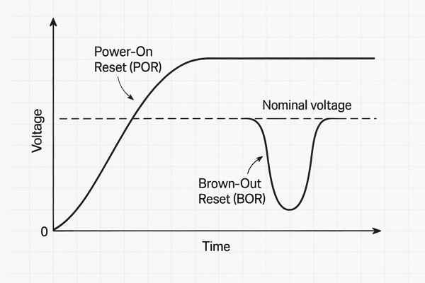 Power-On vs Brown-Out Reset Graph
