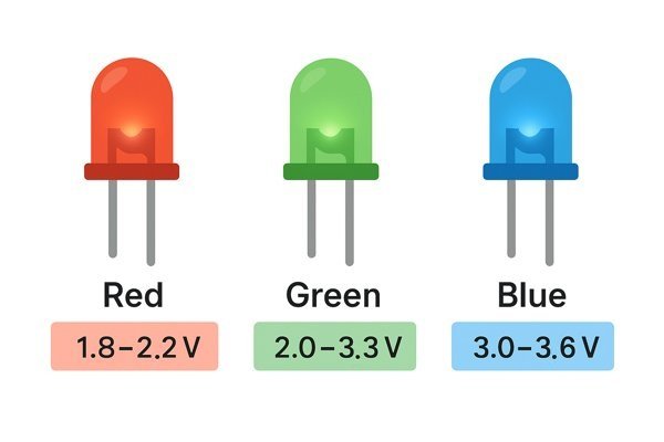 Typical Forward Voltage of RGB LEDs