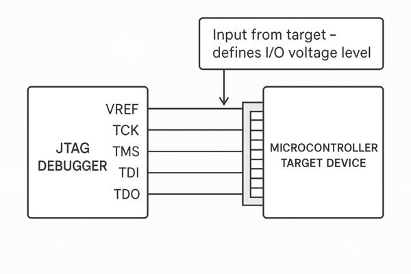 JTAG Debugger VREF Pin Purpose Diagram