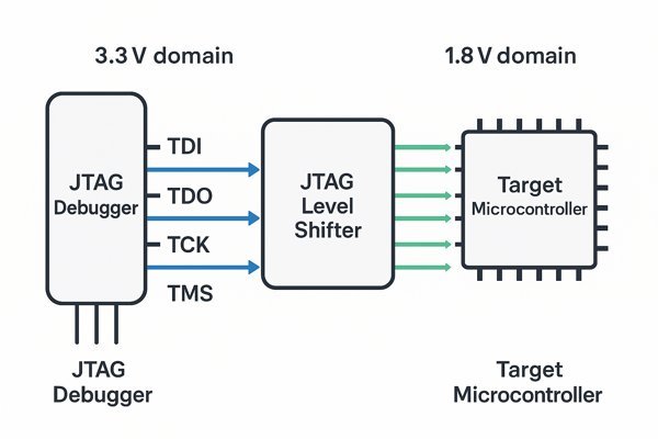 JTAG Mixed Voltage Level Shifter Diagram