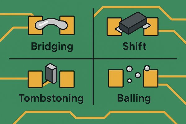 Manufacturing defects incorrect component spacing