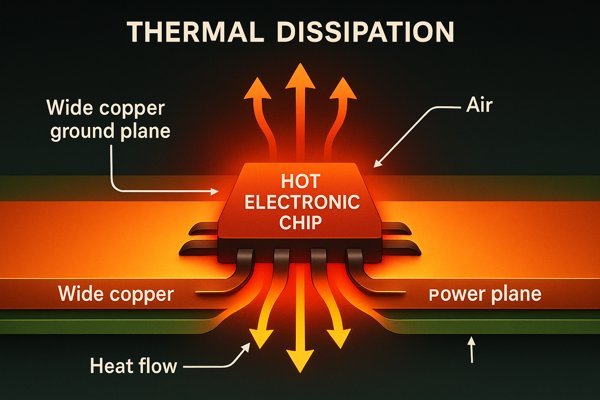 PCB Ground Power Planes Thermal Dissipation